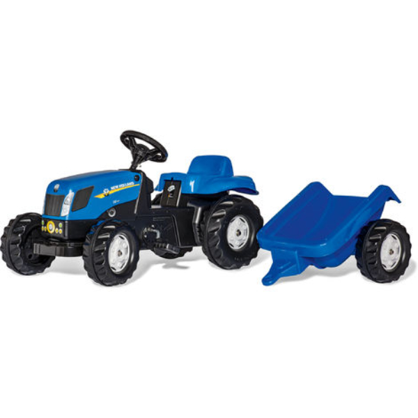 Rolly Toys New Holland Trettraktor mit Anhänger, ab 2,5 Jahre, Heckkupplung