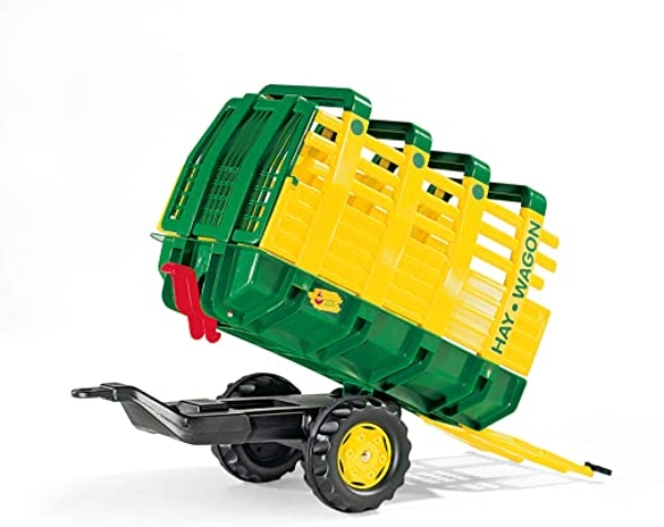 Rolly Toys rollyHay Wagon (Alter 3-10 Jahre, Zweiachsanhänger, Automatikverriegelung, Heckklappe verriegelbar) 122981