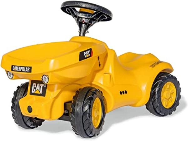 Rolly Toys rollyMinitrac Dumper CAT (für Kinder von 1,5 – 4 Jahre, inklusive Kippschüssel, Flüsterlaufreifen) 132249