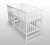 Rundum24 Denis Babybett Kinderbett Gitterbett Weiß Vollmassiv 120x60cm mit Matratze NEU