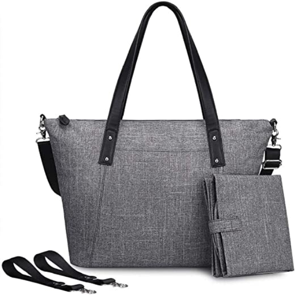 S-ZONE Baby Wickeltasche Große Wasserdichte Leichte Handtasche Stilvolle Henkeltasche Multifunktionale Babytasche mit Wickelunterlage Verbesserte…