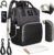 S-ZONE Upgrade mit USB-Ladeanschluss Multifunktionaler Baby Wickelrucksack Wickeltasche mit Kinderwagengurten Wickelunterlage Reiserucksack Große…