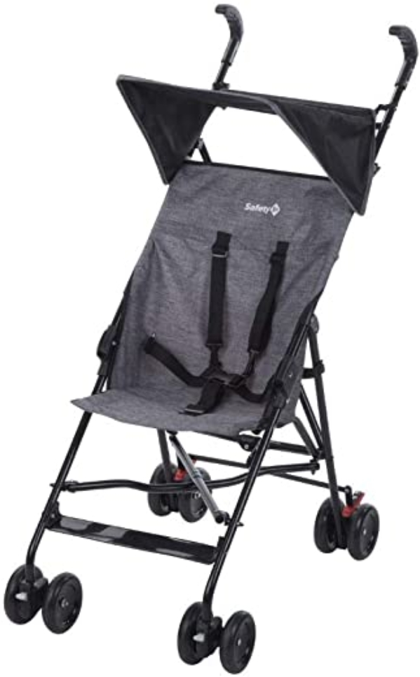 Safety 1st Peps Buggy mit Sonnenverdeck, Wendiger Kinderwagen Nutzbar ab 6 Monate Bis max. 15 kg, Kompakt Zusammenfaltbar, Wiegt nur 4, 5 kg, Black…