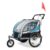 SAMAX Fahrradkinderanhänger »360° drehbarer Fahrradanhänger 2in1 Jogger – in Blau – Silver Frame«