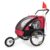 SAMAX Fahrradkinderanhänger »Fahrradanhänger 2in1 Jogger – in Rot/Schwarz – Silver Frame«