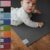 Sanosoft® Krabbelmatte. Made in Germany, Öko-Tex Anti-Rutsch Krabbelunterlage: größte Auswahl an Farben und Größen – 120cm X 120cm Grau