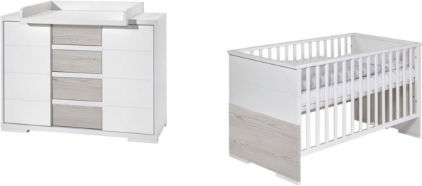 Schardt Babymöbel-Set »Maxx Boathouse«, (Spar-Set, 2-St), mit Kinderbett und Wickelkommode; Made in Germany