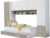 Schrankbett Lou inkl Bettkasten weiß/braun B 304 Jugendzimmer Kinderzimmer Gäste Studentenzimmer Jugendbett Wandbett