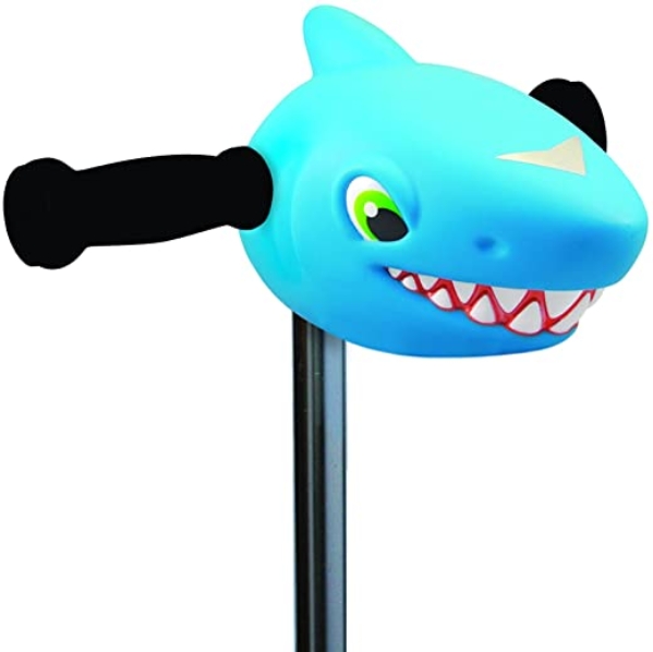 Scootaheadz Hai: Kinder Scooter Zubehör Scooter Haifisch Kopf | Blau, Rot Und Silber | Passt An Gängige 2 Und 3 Rädrige Roller Für Kinder
