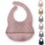 SEI Design Lätzchen »Baby Silikon Lätzchen mit Auffangschale Pale Mauve«, BPA/PVC/BPP-frei