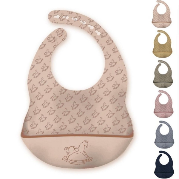 SEI Design Lätzchen »Baby Silikon Lätzchen mit Auffangschale Shifting«, BPA/PVC/BPP-frei