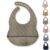 SEI Design Lätzchen »Baby Silikon Lätzchen mit Auffangschale Silver«, BPA/PVC/BPP-frei