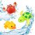 SeWooo 3 Pack Baby Badespielzeug,Wasserspielzeug Kinder Bandewanne，Baby Bade Bad Schwimmen Badewanne Pool Spielzeug Uhrwerk Schildkröte Schwimmbad…