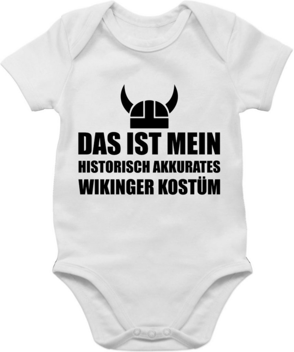 Shirtracer Shirtbody »Das ist mein Historisch Akkurates Wikinger Kostüm – schwarz – Baby Karneval Outfit – Baby Body Kurzarm« Faschingskostüm…
