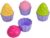 Simba 107102508 – Sandformen Cupcake, 8 Teile, 6cm Durchmesser, Sandkastenspielzeug, Sandspielzeug, Sandkuchen, ab 1 Jahr