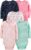 Simple Joys by Carter’s Unisex Baby Body Aus Baumwolle Mit Langen Ärmeln, 5er-Pack