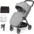 skiddoü Babybuggy, Mell leichter Reisebuggy, zusammenklappbar Kinderwagen, leicht, klappbares Kinderbuggy, Babywagen, stoß-absorbierende Räder,…