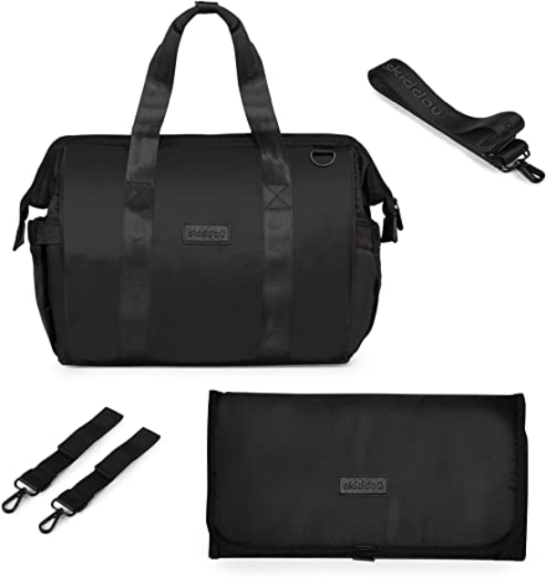 skiddoü Kinderwagen-Tasche Inger Organizer für Kinderwagen, Wickeltasche, viele Taschen, Thermotasche, wasserdicht, große und weiche…