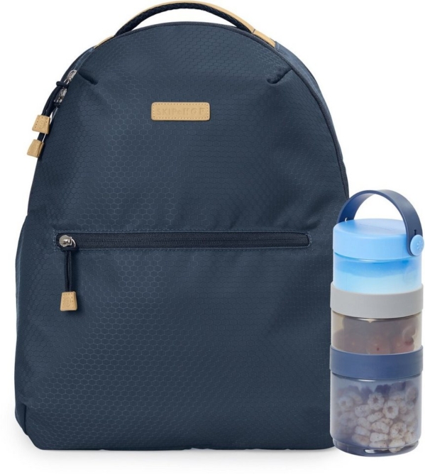 Skip Hop Wickelrucksack »Go Envi, blau-grau«, aus recyceltem Material