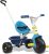 Smoby 740323 Be Fun Dreirad blau Kinderdreirad mit Schubstange, Sitz mit Sicherheitsgurt, Metallrahmen, Pedal-Freilauf, für Kinder ab 15 Monaten