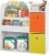 SoBuy KMB37-W Kinder Bücherregal Kinderregal mit 5 Ablagefächern und 2 Stoffboxen Spielzeugregal Aufbewahrungsregal für Kinder Spielzeug-Organizer…