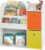 SoBuy KMB37-W Kinder Bücherregal Kinderregal mit 5 Ablagefächern und 2 Stoffboxen Spielzeugregal Aufbewahrungsregal für Kinder Spielzeug-Organizer…
