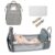 SOFTWEARY Wickelrucksack »Wickelrucksack mit Baby Reisebett Funktion, faltbares Babybett, multifunktionale Wickeltasche, grau«