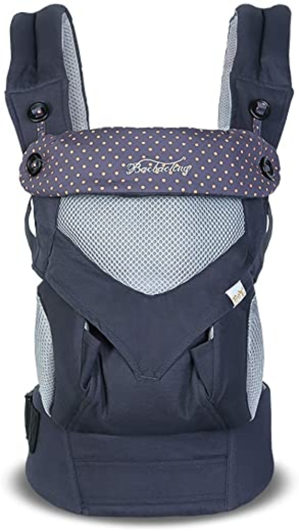 SONARIN 4 in 1 Atmungsaktiv Babytrage,3D Atmungsaktives Mesh,Schlafen Haube,Ergonomisch,für Neugeborene & Kleinkinder (3-48 Monate),Maximale…