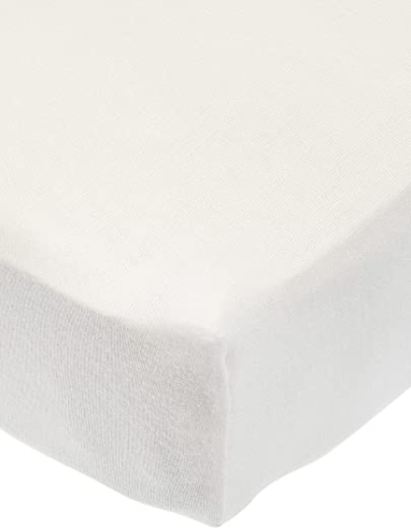 Spannbettlaken aus Reiner Bio-Baumwolle für 70×140 – 60×120 cm Kinderbett | Kinder & Baby Spannbetttuch/Bettlaken in Natur-weiß für Mädchen und…