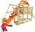 Spielturm Playful Heroows Schaukelgestell mit Kletterleiter und Kletterwand, Schaukel & Rutsche