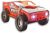 Stella Trading JEEP Autobett mit LED-Beleuchtung 90 x 200 cm – Aufregendes & hohes SUV Auto Kinderbett für kleine Rennfahrer in rot – 120 x 81 x…