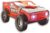 Stella Trading JEEP Autobett mit LED-Beleuchtung 90 x 200 cm – Aufregendes & hohes SUV Auto Kinderbett für kleine Rennfahrer in rot – 120 x 81 x…
