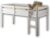 Stella Trading KENI Hochbett mit Leiter & 90 x 200 cm Liegefläche – Platzsparendes Kinder Etagenbett aus massiver Kiefer, weiß – 97 x 113 x 207 cm…