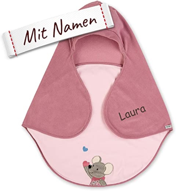 Sterntaler Baby Einschlagdecke mit Namen, Universal für Babyschale, Autositz, z.B. für Maxi-Cosi, Cybex, Kiddy, Römer, für Kinderwagen, Buggy oder…