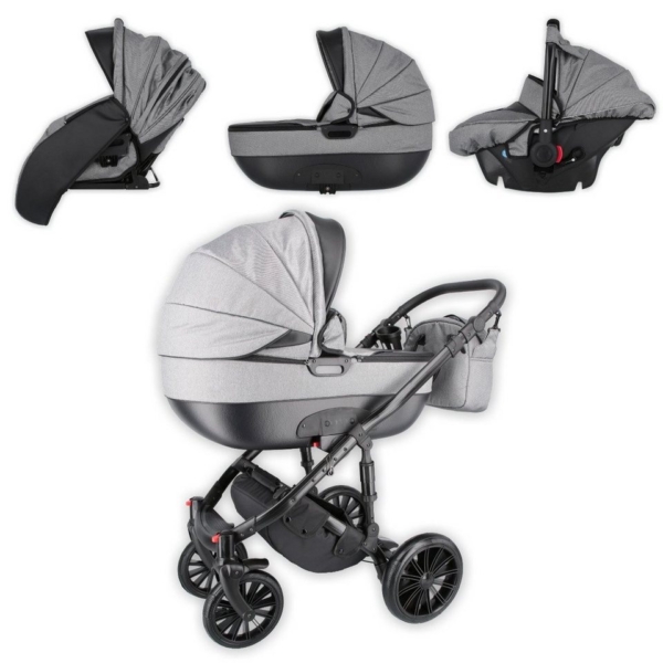 Stillerbursch Kombi-Kinderwagen »Kinderwagen Buggy Babyschale Babywanne Autositz 3 in 1 Komplettset viel Zubehör«, Kinderwagen Buggy Babyschale…