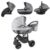 Stillerbursch Kombi-Kinderwagen »Kinderwagen Buggy Babyschale Babywanne Autositz 3 in 1 Komplettset viel Zubehör«, Kinderwagen Buggy Babyschale…