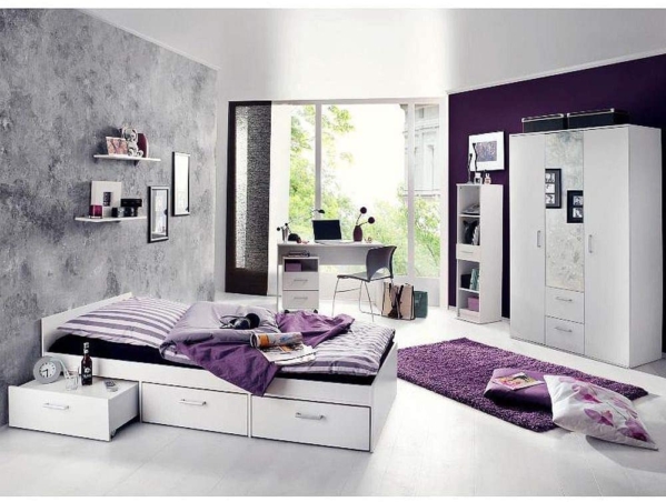 storado.de Jugendzimmer Berlin weiß matt 6 TLG. Komplett Set Kinderzimmer Jugendmöbel