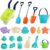 Strandspielzeug für Kleinkinder, Sandspielzeug, Freien Sandburg, Outdoor Kinder Strand Spielzeug Set mit Auto Eimer Schloss Formen und Netztasche…