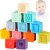 Sunarrive Weich Baby Bausteine – Motorikspielzeug Bauklötze Stapelwürfel – Babyspielzeug Badespielzeug – Montessori Sensorik Spielzeug Beißring…