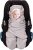 SWADDYL ® Fußsack Einschlagdecke I Baby Wintersack I Babydecke für Babyschale, Kinderwagen – für Winter aus Fleece/Baumwolle (Weiß)