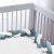 SYNFAYA | Bettschlange Baby – Oeko-Tex zertifiziert – 2m Bettumrandung geflochten – Baby Nestchen 30°C waschbar – inkl. Klettverschlussenden