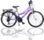 Talson 24 Zoll Kinderfahrrad 21-Gang Shimano Drehgriffschaltung Lila-Weiss mit Beleuchtung nach STVO