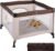 TecTake Kinder Reisebett Laufstall mit Babyeinlage – diverse Farben – (Braun Coffee | Nr. 402207)