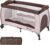 TecTake Kinderreisebett mit Schlafunterlage und praktischer Transporttasche – diverse Farben – (Coffee | Nr. 402417)