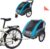 Tiggo Kinderfahrradanhänger Fahrradanhänger Jogger 2in1 Anhänger Kinderanhänger 60302-03 BLAU