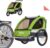 Tiggo Kinderfahrradanhänger Fahrradanhänger Jogger 2in1 Anhänger Kinderanhänger 50202-02 Grün