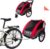 Tiggo Kinderfahrradanhänger Fahrradanhänger Jogger 2in1 Anhänger Kinderanhänger 60302-01 ROT