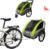 Tiggo Kinderfahrradanhänger Fahrradanhänger Jogger 2in1 Anhänger Kinderanhänger 60302-02 GRÜN