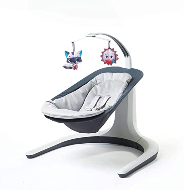 Tiny Love Babywippe SNAB Nature’s Way Bounce & Sway, 2-in-1 Babyschaukel mit 19 Melodien, sowie Wipp- & Wiegefunktion, grau