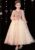 TOPMELON Abendkleid »Langärmeliges Partykleid aus Tüll mit Paillettenbesatz« Ausgestellter Saum, Reißverschluss, Bequem zu tragen